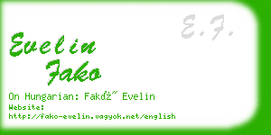 evelin fako business card